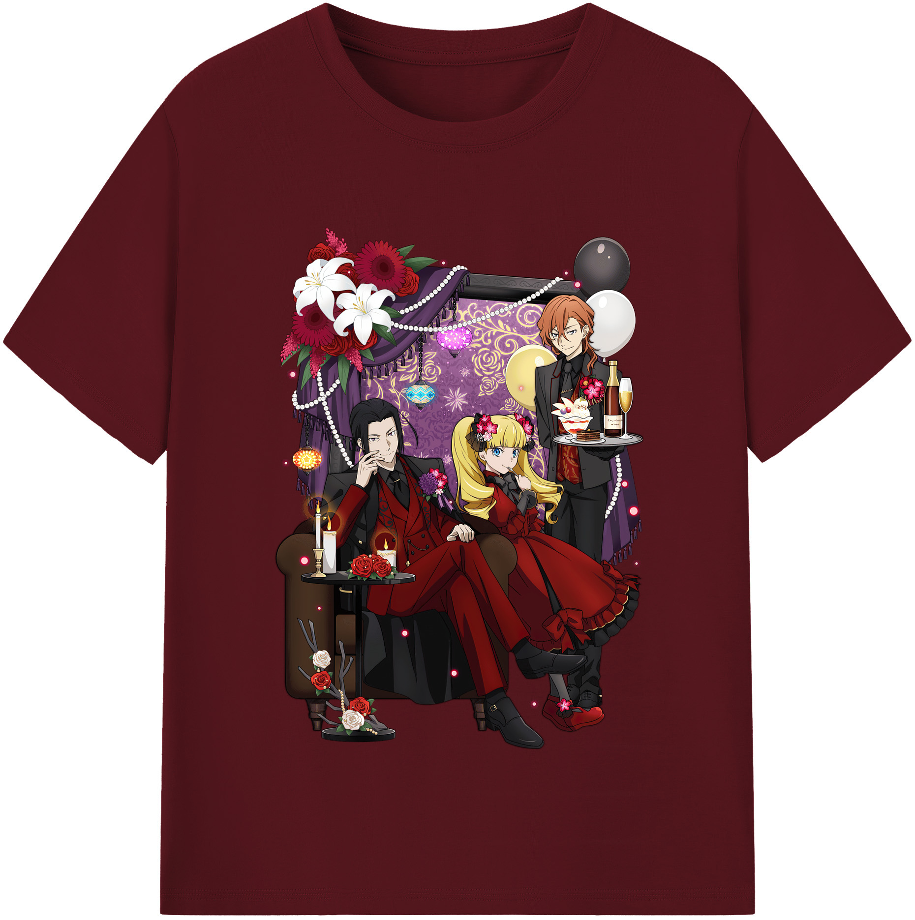 （画像用） 文豪ストレイドッグス Bungo Stray Dogs 綿100％半袖Tシャツ（フロントプリント）